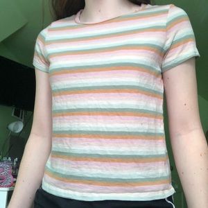 medium american eagle striped shirt